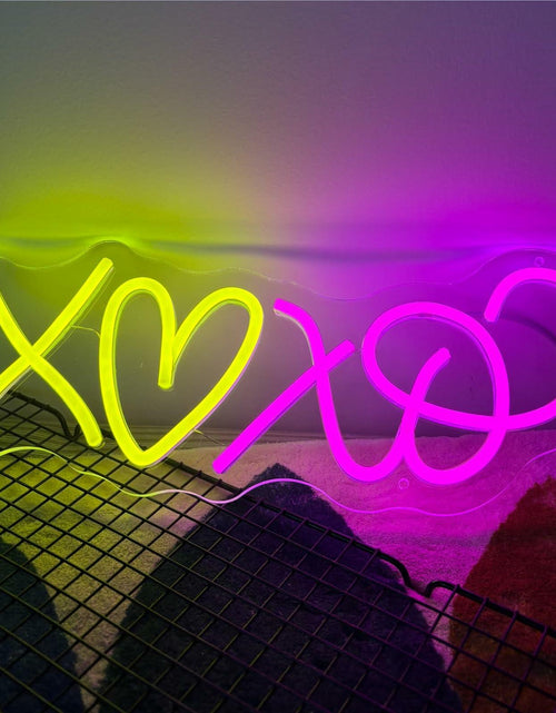 Load image into Gallery viewer, Heart Neon Signs I LOVE YOU Pink LED Light Wall Decor Wedding Party Gift

