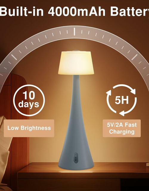 Load image into Gallery viewer, Modern Table Lamp Cordless 4-Way Dimming Touch 4000mAh Battery Mint Green
