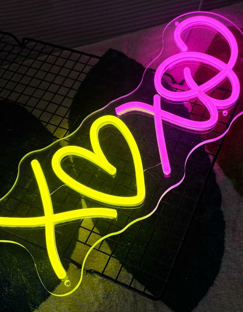 Load image into Gallery viewer, Heart Neon Signs I LOVE YOU Pink LED Light Wall Decor Wedding Party Gift
