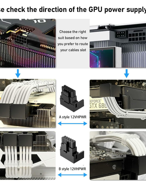 Load image into Gallery viewer, SYBECHATF RTX 4090 16Pin to 4x8Pin PCI-E 5.0 Sleeved Cable 14in Black
