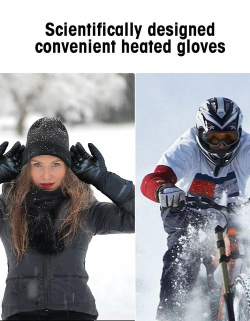 Load image into Gallery viewer, TOURGO Heated Leather Gloves Black Size S
