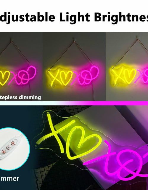 Load image into Gallery viewer, Heart Neon Signs I LOVE YOU Pink LED Light Wall Decor Wedding Party Gift
