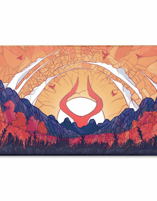 Load image into Gallery viewer, Paramint Plains Mana Scenery Stained Glass Stitched MTG Playmat TCG Mat
