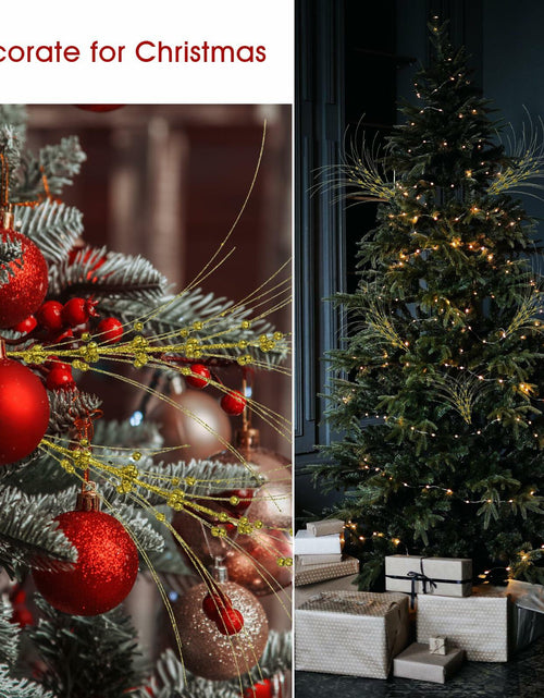 Load image into Gallery viewer, 28in 10PCS Artificial Glitter Stem Christmas Ornaments DIY Decor
