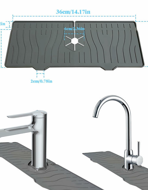 Load image into Gallery viewer, Kitchen Sink Splash Guard Silicone Faucet Mat Drip Catcher Multipurpose
