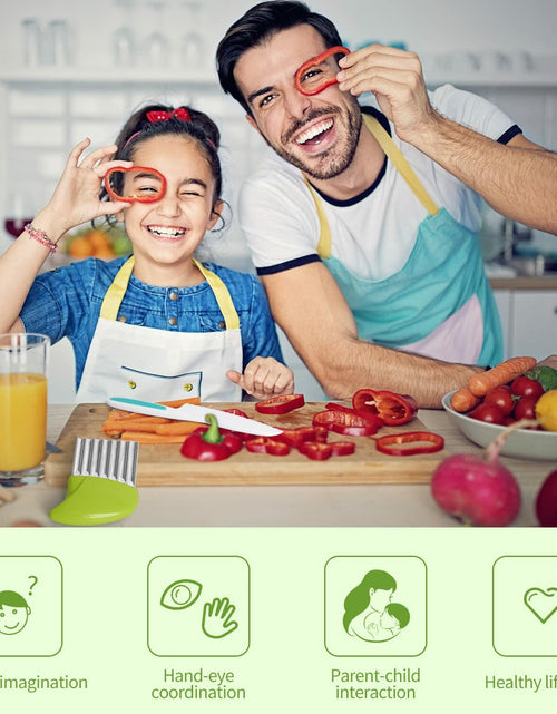 Load image into Gallery viewer, Suhctuptx Kids Nylon Kitchen Knife Set Toddler Safe Cooking Tools 4 Pcs
