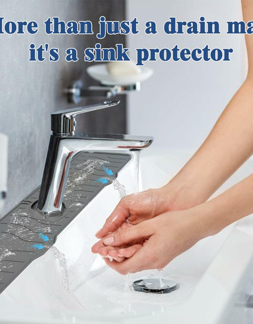 Load image into Gallery viewer, Kitchen Sink Splash Guard Silicone Faucet Mat Drip Catcher Multipurpose
