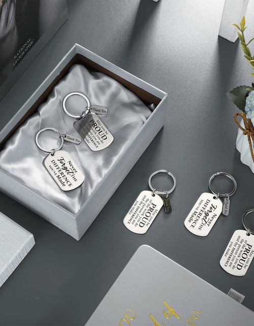 Load image into Gallery viewer, Roowest 12 Pcs Thank You Keychain Gifts Bulk Inspirational Square Round
