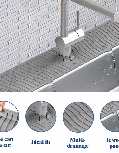 Load image into Gallery viewer, Kitchen Sink Splash Guard Silicone Faucet Mat Drip Catcher Multipurpose

