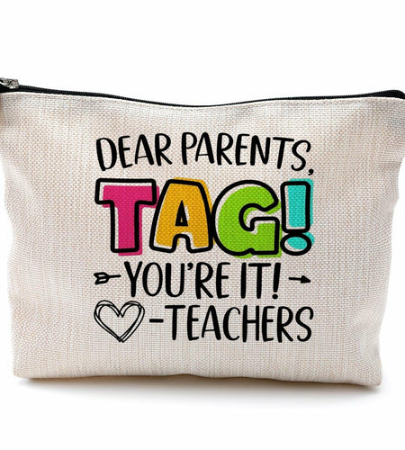 QGFM Teacher Makeup Bag Scratch Resistant Multicolor Cosmetic Travel Gym