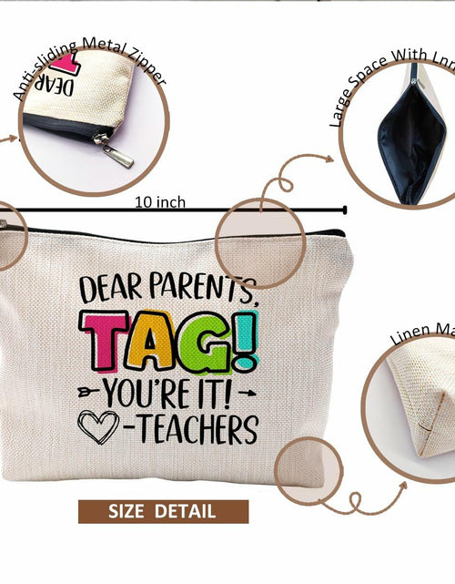 Load image into Gallery viewer, QGFM Teacher Makeup Bag Scratch Resistant Multicolor Cosmetic Travel Gym
