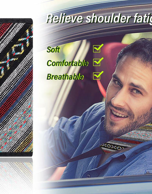 Load image into Gallery viewer, IHOTDER 2PCS Seat Belt Cover Pad Boho Universal Car Accessories Seatbelt Cover-D
