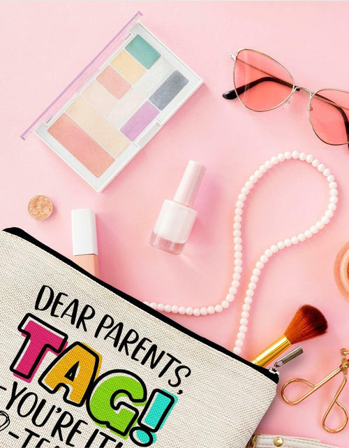 Load image into Gallery viewer, QGFM Teacher Makeup Bag Scratch Resistant Multicolor Cosmetic Travel Gym

