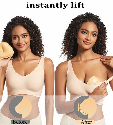 PRETTYWELL Sticky Bra Pads Inserts Double Sided Push Up Bikini Enhancers Size M