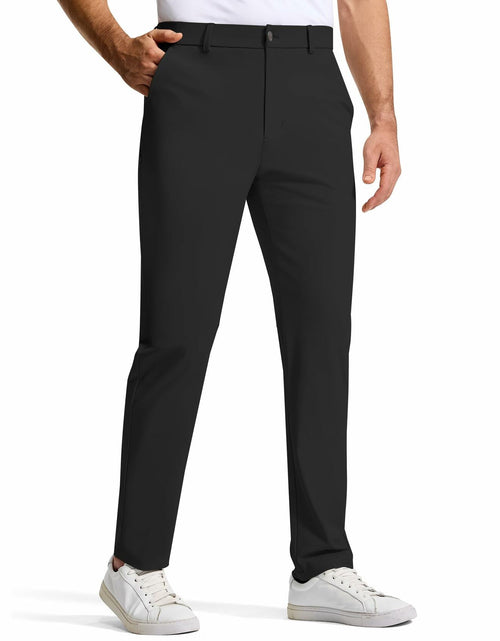 Load image into Gallery viewer, SERAMY Mens Golf Dress Pants Slim Fit Stretch Quick Dry Light Khaki Size 35
