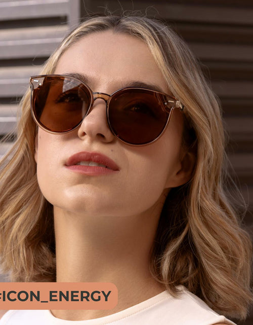 Load image into Gallery viewer, livho Polarized Retro Round Sunglasses Women Oversized Black

