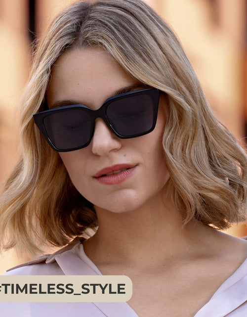 Load image into Gallery viewer, miyya Cat Eye Polarized Sunglasses Women UV Protection Black
