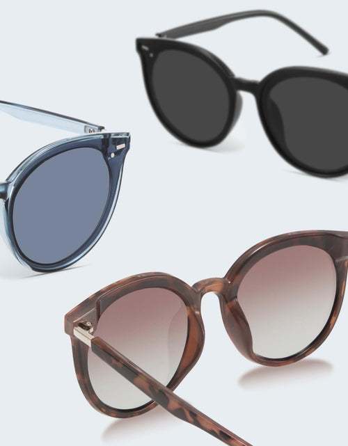 Load image into Gallery viewer, livho Polarized Retro Round Sunglasses Women Oversized Black
