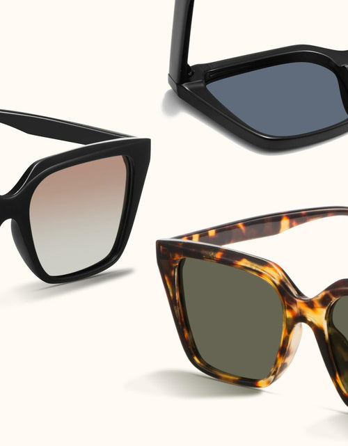 Load image into Gallery viewer, miyya Cat Eye Polarized Sunglasses Women UV Protection Black
