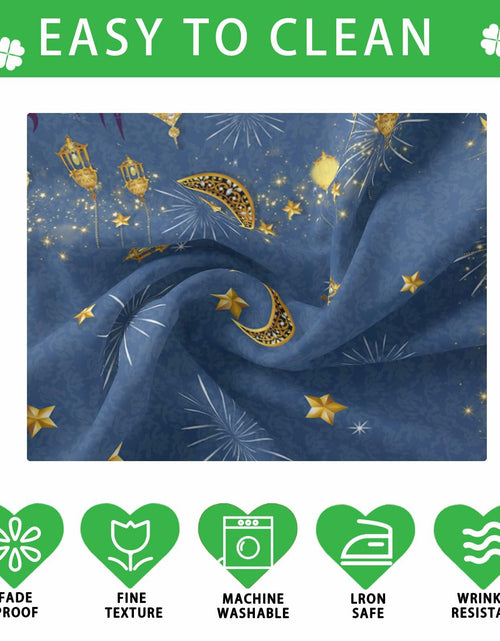 Load image into Gallery viewer, BOTB Eid Al-Fitr Ramadan Tablecloth Green Castle Lantern 60x84 Inch
