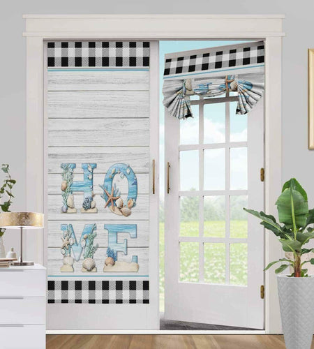 BEMIGO Door Curtains Fall Wreath Privacy Tie Up Shades 26x70 inch