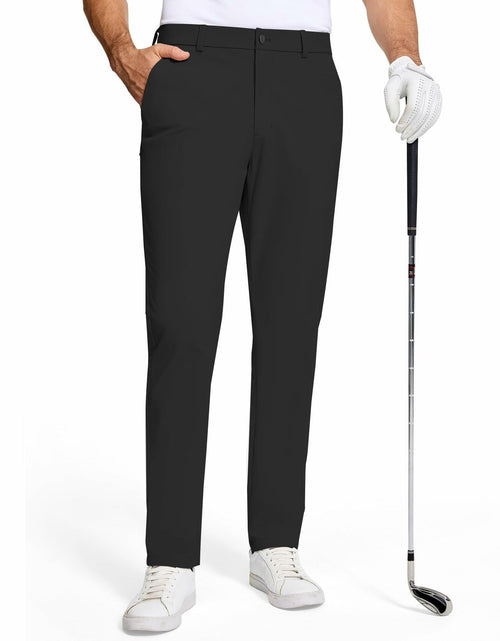 Load image into Gallery viewer, SERAMY Mens Golf Dress Pants Slim Fit Stretch Quick Dry Light Khaki Size 35
