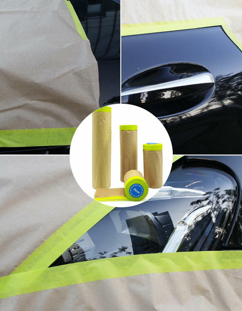 Load image into Gallery viewer, Hubaow Tape and Drape Masking Paper 18x50ft Pre-Taped Adhesive White 1 Pack
