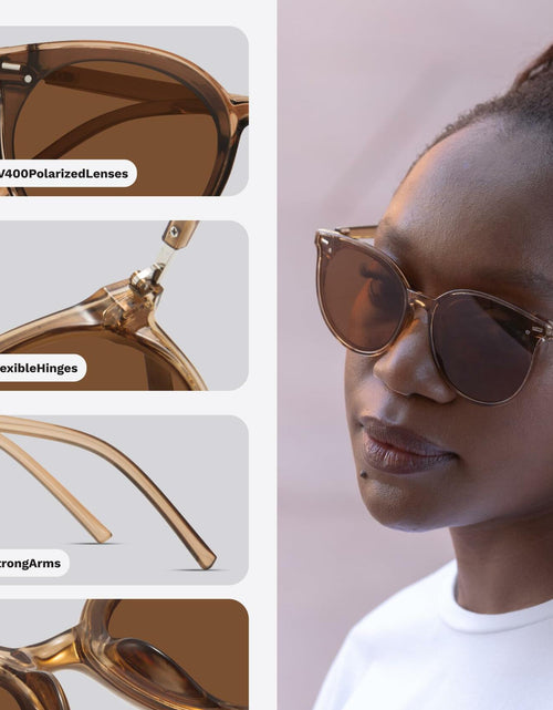 Load image into Gallery viewer, livho Polarized Retro Round Sunglasses Women Oversized Shades
