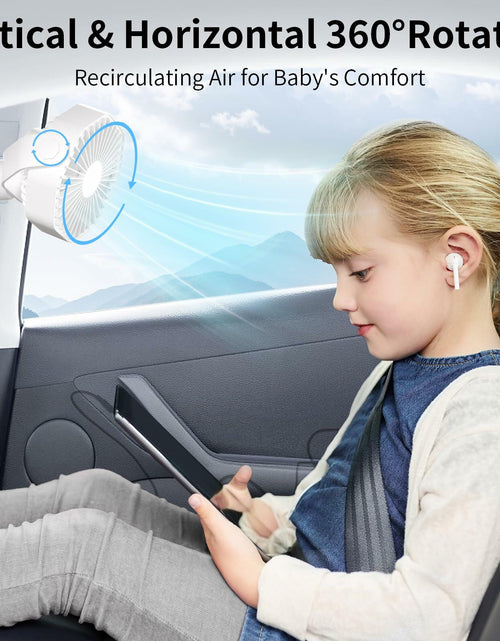 Load image into Gallery viewer, Lerat Portable Stroller Fan Flexible Tripod 3 Speeds Rechargeable White
