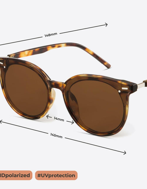 Load image into Gallery viewer, livho Polarized Retro Round Sunglasses Women Oversized Black
