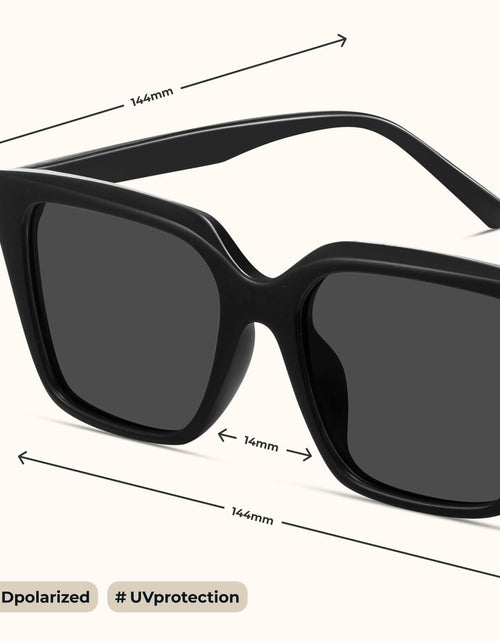 Load image into Gallery viewer, miyya Cat Eye Polarized Sunglasses Women UV Protection Black
