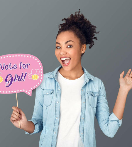 Baby Gender Reveal Photo Booth Props Neutral Boy or Girl Party 10pcs