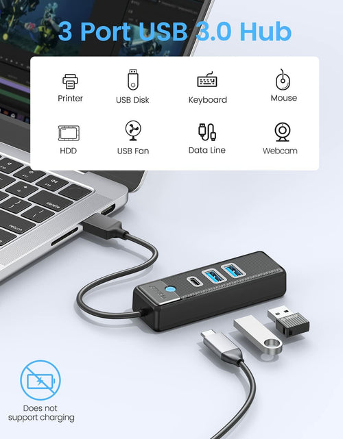 Load image into Gallery viewer, ORICO USB C Hub 3 Ports USB 3.1 to USB 3.0 Adapter Pink with 0.5ft Cable
