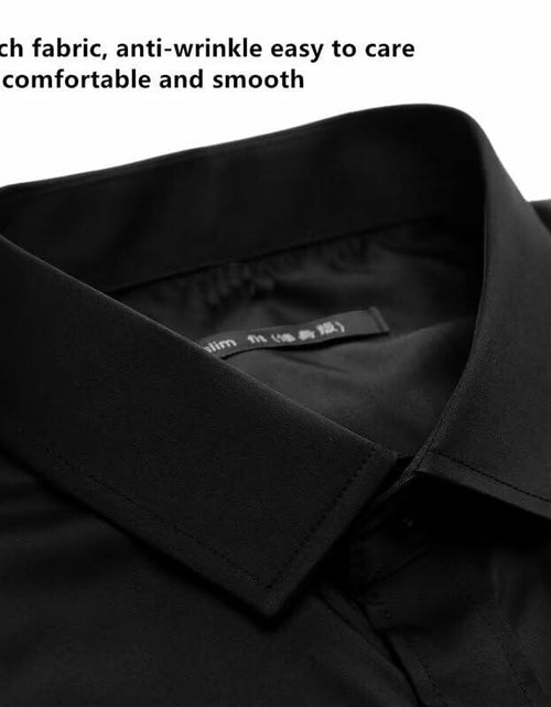 Load image into Gallery viewer, Wangyue Black Long Sleeve Casual Button-Down Shirt with Pockets Size 3XL
