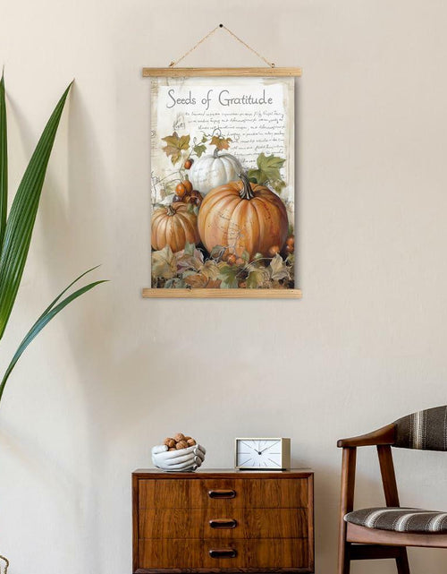 Load image into Gallery viewer, XIAOAIKA Vintage Pumpkin Thanksgiving Poster Wall Art Rustic 16x23
