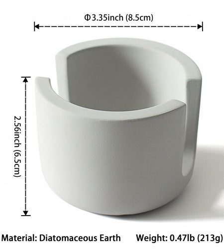 Coengwui Diatomite Sponge Holder Kitchen Sink Caddy Grey 2.56in Quick Dry