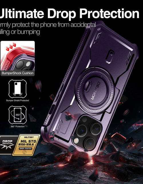 Load image into Gallery viewer, Dexnor Magnetic Case iPhone 14 Pro 6.1" Full-Body Shockproof Purple
