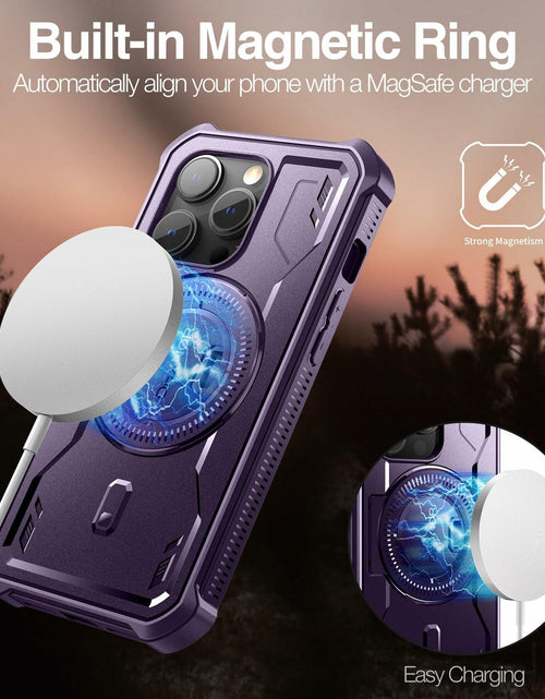 Load image into Gallery viewer, Dexnor Magnetic Case iPhone 14 Pro 6.1" Full-Body Shockproof Purple
