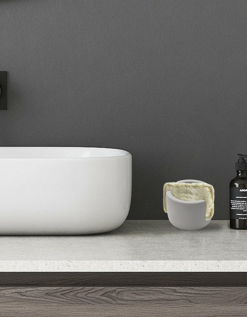 Load image into Gallery viewer, Coengwui Diatomite Sponge Holder Kitchen Sink Caddy Grey 2.56in Quick Dry

