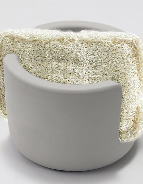 Load image into Gallery viewer, Coengwui Diatomite Sponge Holder Kitchen Sink Caddy Grey 2.56in Quick Dry
