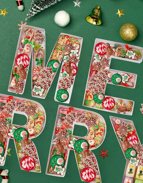 Load image into Gallery viewer, Merry Cardboard Letter Box 12'' Fillable Tray Charcuterie White
