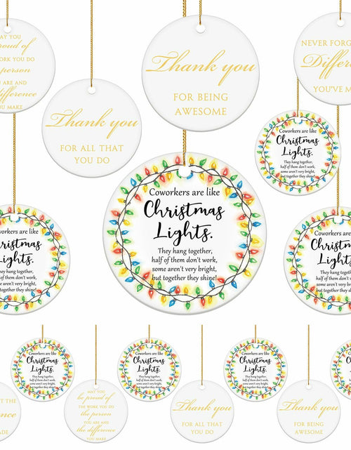 Load image into Gallery viewer, Layhit Ceramic Christmas Employee Appreciation Ornaments 16 Pcs Xmas Decor
