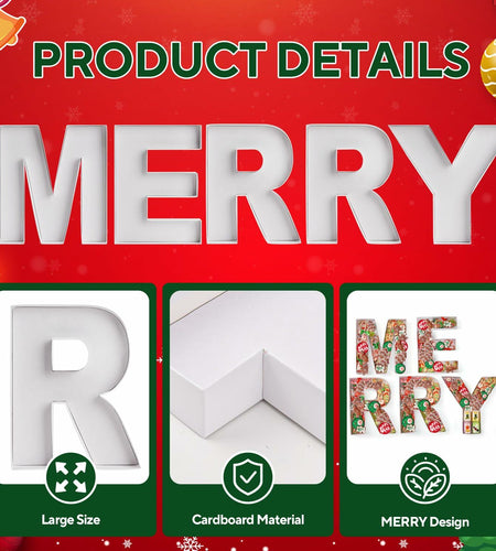 Merry Cardboard Letter Box 12'' Fillable Tray Charcuterie White
