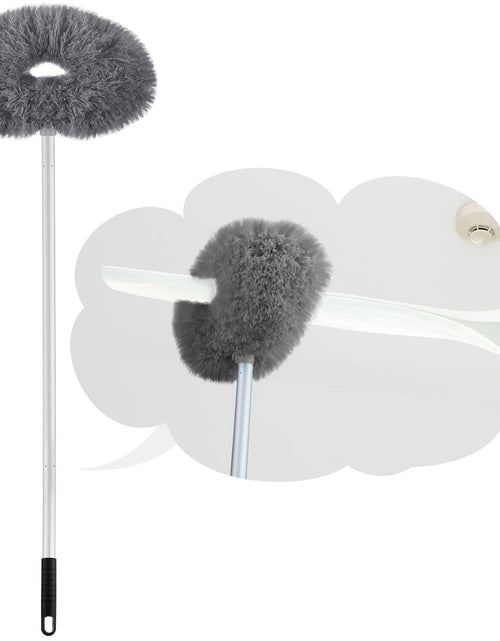 Load image into Gallery viewer, Hoolerry Ceiling Fan Cleaner Duster Microfiber Extendable Pole 13-49.7in Gray

