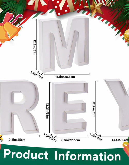 Load image into Gallery viewer, Merry Cardboard Letter Box 12'' Fillable Tray Charcuterie White

