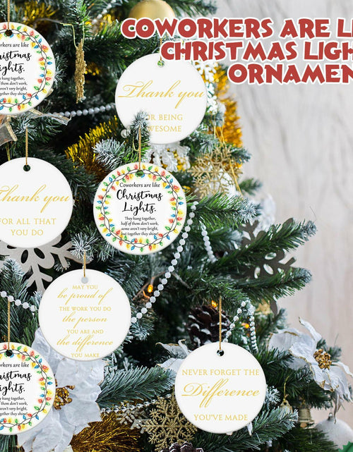 Load image into Gallery viewer, Layhit Ceramic Christmas Employee Appreciation Ornaments 16 Pcs Xmas Decor
