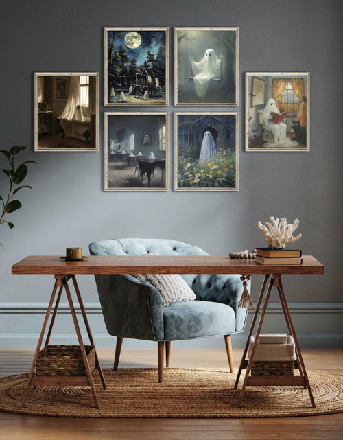 Load image into Gallery viewer, HD WOOD CRAFT Halloween Ghost Wall Art Prints Vintage Posters Unframed
