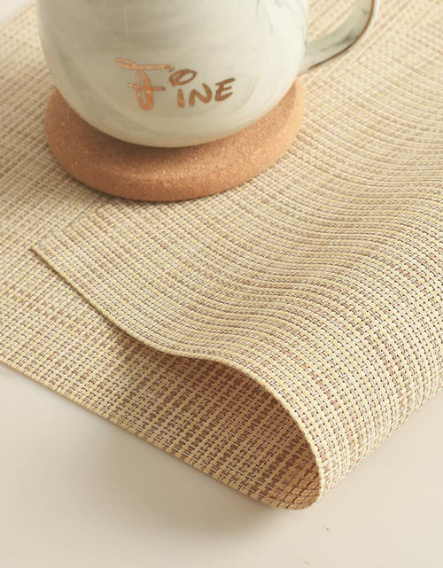 Load image into Gallery viewer, homEdge PVC Non-Slip Heat Resistant Placemats Set of 4 Beige
