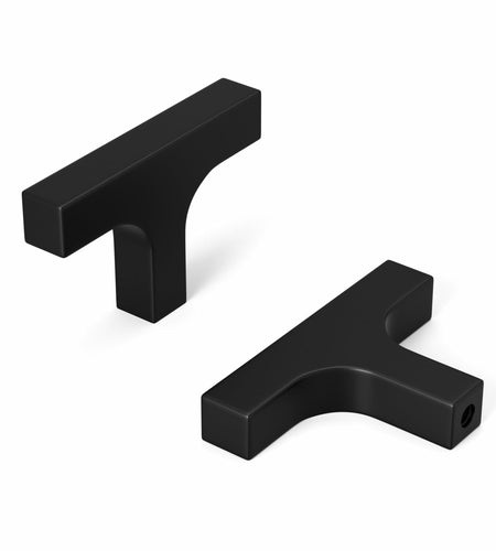 homdiy Matte Black T Bar Cabinet Knobs Kitchen Drawer 10 Pack