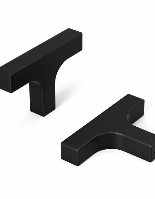 Load image into Gallery viewer, homdiy Matte Black T Bar Cabinet Knobs Kitchen Drawer 10 Pack
